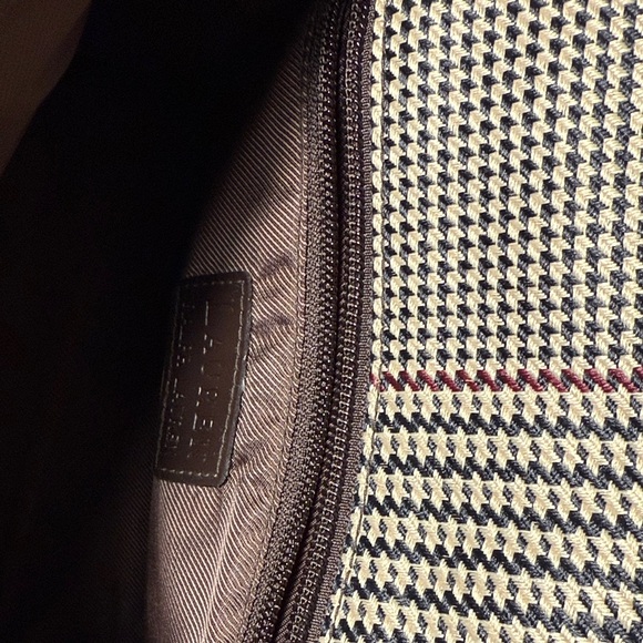 Lauren Ralph Lauren Houndstooth Shoulder Bag - Black and Brown - Picture 7 of 12